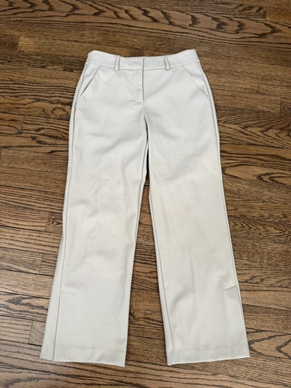 DREW Vegan Leather Beige Pants Size 2